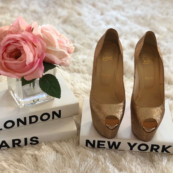 Loubuotin Highness 160 mm Gold glitter platform!! - Picture 10 of 13